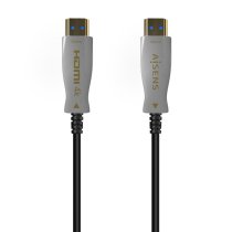 aisens cable hdmi v20 aoc premium alta velocidad  hec 4k60hz 444 18gbps am-am negro 100m