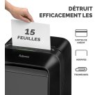 Fellowes LX Series Powershred LX211 destructeur de papier Découpage par micro-broyage Noir