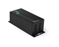 StarTech.com Hub USB 3.0 à 7 ports avec adaptateur d'alimentation - Concentrateur USB-A industriel en métal avec protection contre les décharges électrostatiques et les surtensions de 350 W - Montable sur Din/Mur/Bureau - Hub USB 3.2 Gen 1 (5Gbps) haut dé