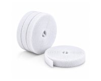 StarTech.com Lot de 4 Rouleaux de Ruban Auto-Agrippant de 4,6m, Largeur 12mm, Blanc, Attaches de Câbles Réutilisables à Découper sur Mesure, Ruban de Fixation, Gaines en Tissu Réglables, Rouleaux en Vrac