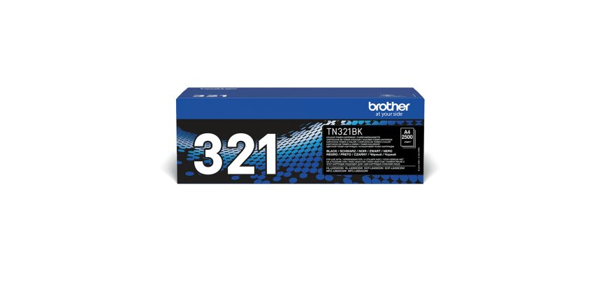 Brother TN-321 / TN321BK Tóner original negro de capacidad estándar (2500 páginas)