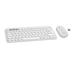 Logitech 920-012210 clavier Souris incluse Universel RF sans fil + Bluetooth AZERTY Français Blanc