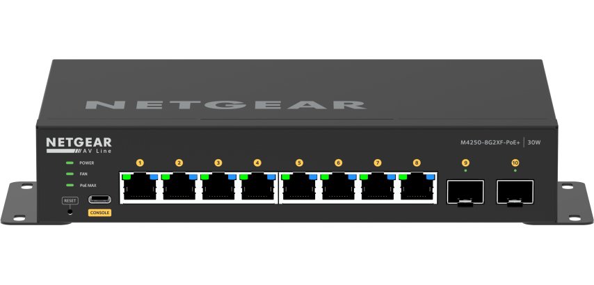 NETGEAR GSM4210PX Géré L2/L3 Gigabit Ethernet (10/100/1000) Connexion Ethernet, supportant l'alimentation via ce port (PoE) Noir