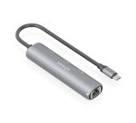 AISENS Dock USB-C A Ethernet Gigabit + Hub 1xUSB-C+2xUSB-A, Gris, 15cm