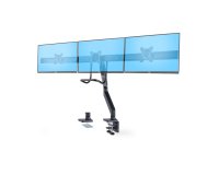 StarTech.com Soporte VESA de Sobremesa para Tres Monitores de 27 Pulgadas - 75x75/100x100 - Brazo de Soporte para 3 Monitores - Grommet o Mordaza - Ajuste sin Herramientas - Brazo con Resorte