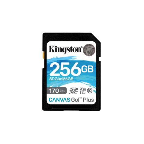 Kingston Technology Canvas Go! Plus 256GB SDXC Canvas Go Plus 170R C10 UHS-I U3 V30