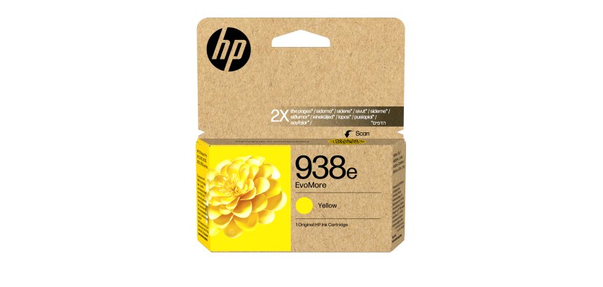 HP cartouche d'encre 938e, 1.650 pages, OEM 4S6Y1PE, jaune