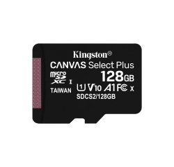 Kingston Technology Paquete de una tarjeta micSDXC Canvas Select Plus 100R A1 C10 de 128 GB sin ADP