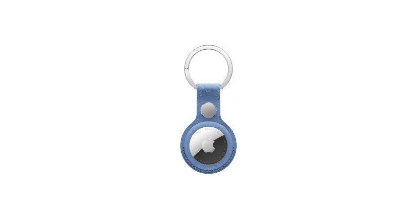 Apple FineWoven AirTag-sleutelhanger – Veldbloemblauw