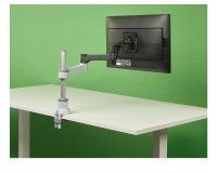 R-Go Tools Bras d&#039;&eacute;cran R-Go Zepher, bras pour &eacute;cran simple, enti&egrave;rement r&eacute;glable, capacit&eacute; de charge 0-8 Kg, 100% circulaire, noir