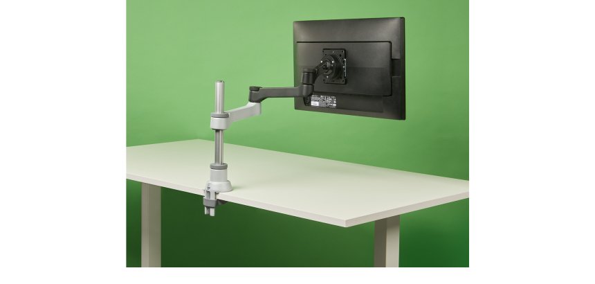 R-Go Tools Bras d'écran R-Go Zepher, bras pour écran simple, entièrement réglable, capacité de charge 0-8 Kg, 100% circulaire, noir