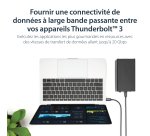 StarTech.com Câble Thunderbolt 3 de 1m, 20Gbps, 100W PD, 4K, Certifié Thunderbolt, Compatible avec Thunderbolt 4/USB 3.2/DisplayPort