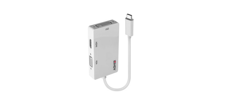 Lindy 43273 Adaptador gráfico USB 3840 x 2160 Pixeles Blanco