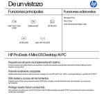 HP ProDesk 4 G1i AI PC Intel Core Ultra 5 235T 16 GB DDR5-SDRAM 512 GB SSD Windows 11 Pro Mini PC Negro