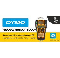 DYMO Rhino 6000+ Etichettatura industriale con custodia | Etichettatrice ricca di funzioni con connessione al PC