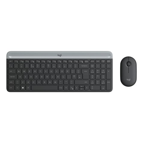 Logitech 920-009190 clavier Souris incluse Universel RF sans fil AZERTY Français Graphite