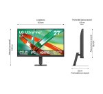 LG 27U711B-B flat PC screen 68.6 cm (27") 3840 x 2160 pixels 4K Ultra HD LCD Black