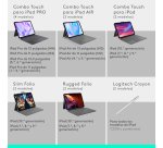 Logitech Combo Touch, funda con teclado, iPad Pro 13 pulgadas (M4)(2024) - Teclado retroiluminado extraíble con soporte abatible, escritura cómoda, modo multiuso, Disposición QWERTY Español - Grafito