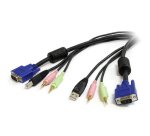 StarTech.com Câble pour Switch KVM VGA avec USB et Audio et Micro - 1.80m