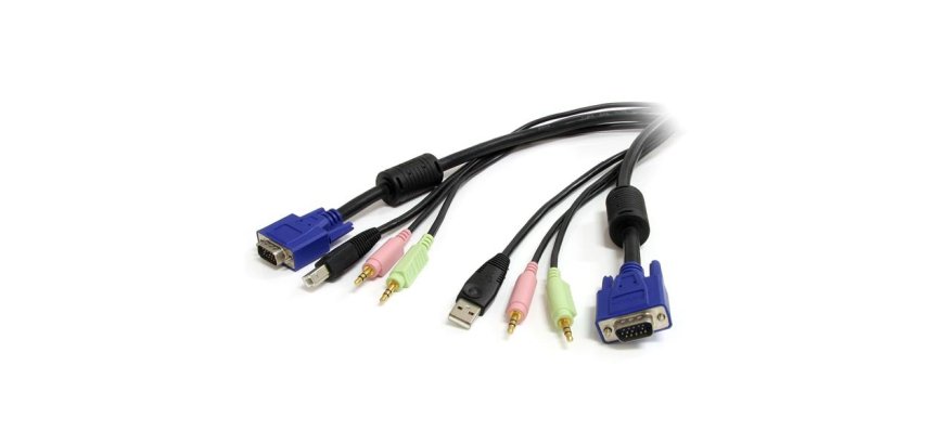 StarTech.com Câble pour Switch KVM VGA avec USB et Audio et Micro - 1.80m