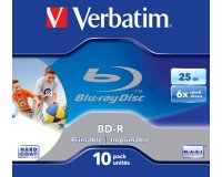 Verbatim BD-R SL 25GB 6x Printable 10 Pack Jewel Case 10 pz