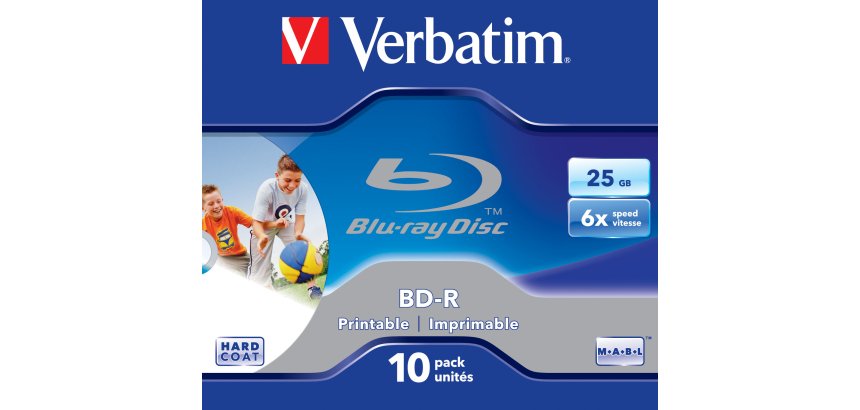 Verbatim BD-R SL 25GB 6x Printable 10 Pack Jewel Case 10 pc(s)