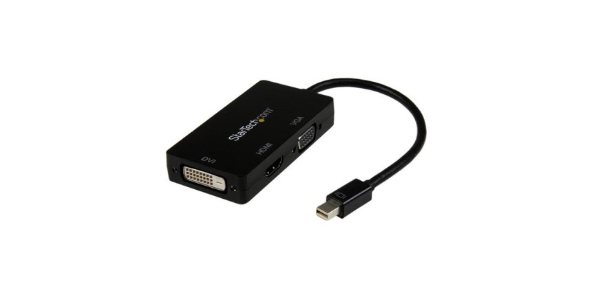 StarTech.com Travel A/V Adapter: 3-in-1 Mini DisplayPort to VGA DVI or HDMI Converter
