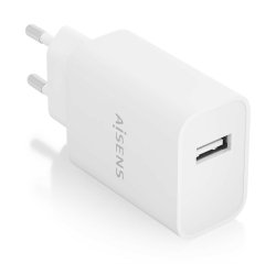AISENS Cargador USB 10W alta eficiencia, 5V/2A, Blanco