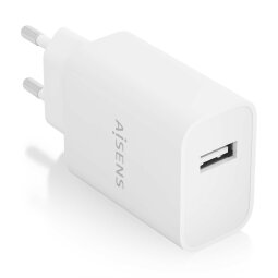 AISENS Cargador USB 10W alta eficiencia, 5V/2A, Blanco