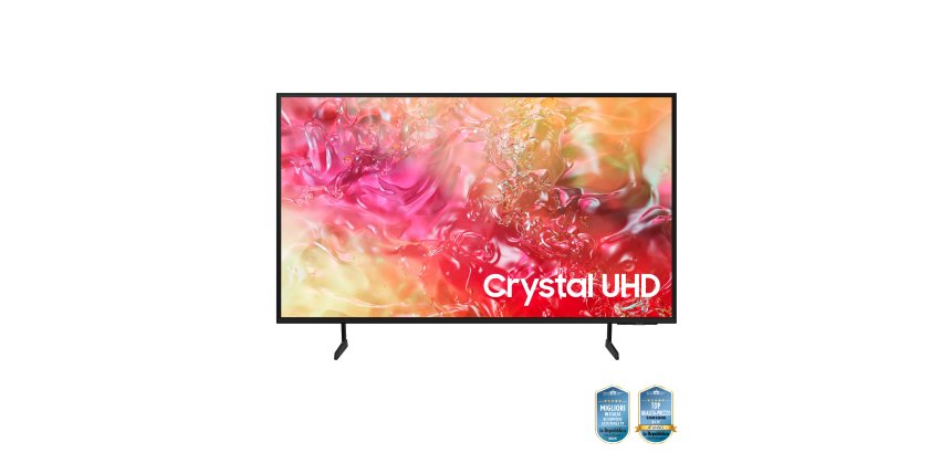 Samsung TV Crystal UHD 4K 43” UE43DU7170UXZT Smart TV Wi-Fi Black 2024, Processore Crystal 4K, 4K Upscaling, Slim Look Design, OTS Lite