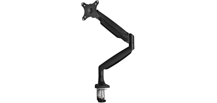 StarTech.com Desk Mount Monitor Arm - Heavy Duty Ergonomic VESA Monitor Arm - Single 32" (19.8lb/9kg) Display - Full Motion, Height Adjustable, Articulating - Aluminum - C-Clamp/Grommet- Black
