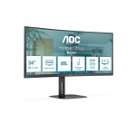 AOC V5 CU34V5C/BK écran plat de PC 86,4 cm (34") 3440 x 1440 pixels Wide Quad HD LED Noir