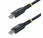 StarTech.com 3m USB-C Laadkabel, Charge & Sync, 240W (5A) PD EPR, USB 2.0, Laptop Type C Laadkabel, USB-IF Gecertificeerd, TPE Mantel - Zwarte USB-C Oplaadkabel