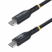 startechcom cable de carga usb-c de 4m - cable usb tipo c - certificacian usb-if - pd de 240w epr - cable usb 20 usb-c de carga para portatiles - recubrimiento de tpe - macho a macho