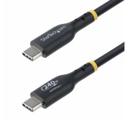 StarTech.com Cable de Carga USB-C de 3m - Cable USB Tipo C - Certificación USB-IF - PD de 240W EPR - Cable USB 2.0 USB-C de Carga para Portátiles - Recubrimiento de TPE - Macho a Macho