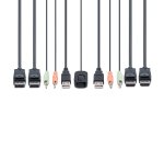 StarTech.com Switch KVM à 2 ports avec Câble DisplayPort, 4K 60Hz, KVM Compact avec Câbles Intégrés USB-A/DisplayPort/Audio de 1,5m, Alimenté par bus - Commutation à Distance par Bouton-Poussoir/Clavier à Effleurement