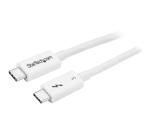 StarTech.com Cable Thunderbolt 3 Pasivo 50cm - 40Gbps - PD 100W - Vídeo 4K/5K - Cable Thunderbolt - Certificado Thunderbolt - Compatible USB4 / Modo Alt DP - Thunderbolt 4 - USB 3.2 - USB-C - Blanco