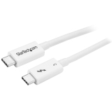 StarTech.com Cable Thunderbolt 3 Pasivo 50cm - 40Gbps - PD 100W - Vídeo 4K/5K - Cable Thunderbolt - Certificado Thunderbolt - Compatible USB4 / Modo Alt DP - Thunderbolt 4 - USB 3.2 - USB-C - Blanco