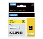 DYMO Rhino Industrial Vinyl Labels | 19 mm x 5.5 m | Black Print on Yellow | Self-Adhesive | for Rhino & LabelManager Label Makers