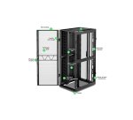 APC Rack NetShelter SX2 networking 42U L750XP1070XH1991mm, noir, avec pann. Laté.