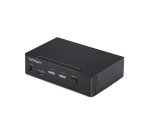 StarTech.com Switch KVM DisplayPort 2 Ports, 4K 60 Hz, DP 1.2, Gestion EDID, Hub USB 3.0 2 Ports, 4 Ports USB HID, Conforme TAA