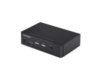 StarTech.com Switch KVM DisplayPort 2 Ports, 4K 60 Hz, DP 1.2, Gestion EDID, Hub USB 3.0 2 Ports, 4 Ports USB HID, Conforme TAA