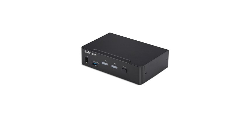 StarTech.com Switch KVM DisplayPort 2 Ports, 4K 60 Hz, DP 1.2, Gestion EDID, Hub USB 3.0 2 Ports, 4 Ports USB HID, Conforme TAA
