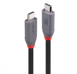 Lindy Câble USB4 Type C de 2m, 40Gbit/s, 240W PD, gamme Anthra