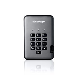 iStorage diskAshur PRO2 256-bit 1TB USB 3.2 secure encrypted hard drive IS-DAP2-256-1000-C-G