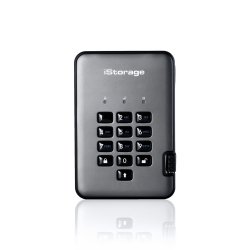 iStorage diskAshur PRO2 256-bit 5TB USB 3.2 secure encrypted hard drive IS-DAP2-256-5000-C-G