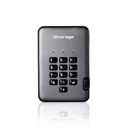 iStorage diskAshur PRO2 256-bit 500GB USB 3.2 secure encrypted hard drive IS-DAP2-256-500-C-G