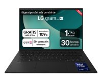 LG Gram 14Z90T Intel Core Ultra 7 255H Portátil 35,6 cm (14") WUXGA 32 GB LPDDR5x-SDRAM 1 TB SSD Wi-Fi 6E (802.11ax) Windows 11 Pro Español Negro