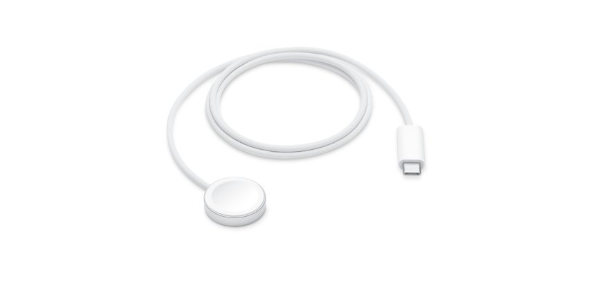 Apple MT0H3ZM/A oplader voor mobiele apparatuur Smartwatch Wit USB Draadloos opladen Snel opladen Binnen