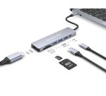 Conceptronic DONN19G 7-in-1 USB 3.2 Gen 1 Docking Station, HDMI, USB-A 3.0 x 3, SD, TF/MicroSD, 100W USB PD